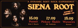 Siena Root: koncerty w Poznaniu, Warszawie i Piekarach Śląskich